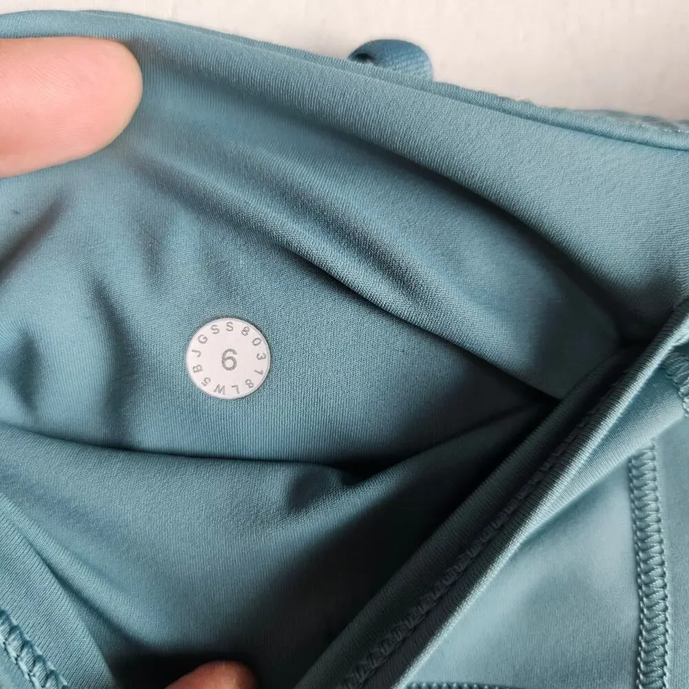 Lululemon Fast & Free 7/8 Tight II 6 Pacific Breeze Aqua Blue‎ Leggings